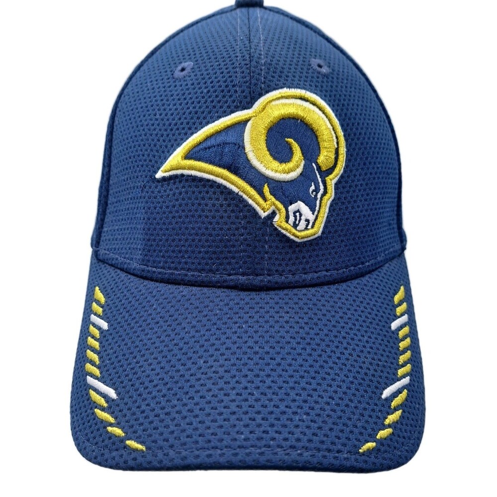 Los Angel Rams New Era 39Thirty Fitted‎ M-L Hat Cap Mens NFL Blue Striped Bill